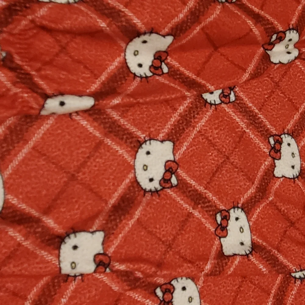 Sanrio Hello Kitty fleece‎ Christmas nightgown, Girls, 7/8 Red and White